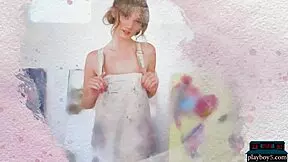 Hairy Pussy Milf Nastasia Celeste Strips Ripped Clothes Tight Petite