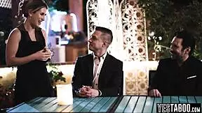 two guys revenge rail bully's petite teen stepdaughter doggystyle double penetration panties aside