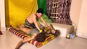 two sexy girlfriends share a throbbing cock in wild ffm 3some doggystyle cumshot