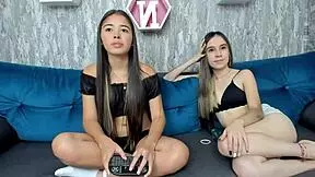 lesbian students suck each other's big latina tits hungrily