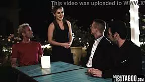 two guys revenge rail bully's petite teen stepdaughter doggystyle double penetration panties aside