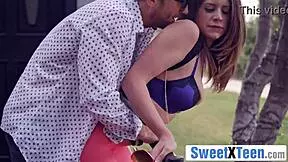 he cheats on wife banging horny redhead teen next door deepthroat big tits monster cock