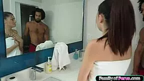 stepbro licks n fingers teen stepsis till she squirts hard all over