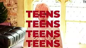 hot british teen gulps down thick cum load after deep suck