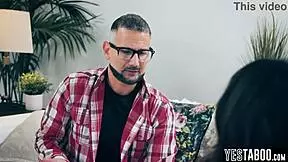 Stepdad Can't Resist Horny Teen's Tempting Hairy Pussy