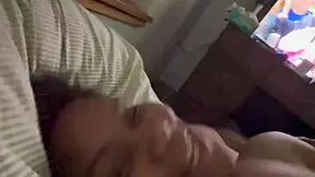 she rubs fat juicy tits to climax