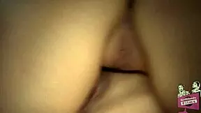 two hot lesbians tribbing their wet pussies together