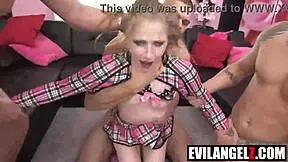 four guys gangbang petite bella bradley with thomas lee and others