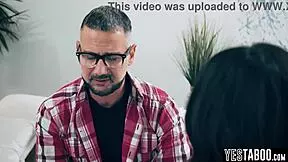 Stepdad Can't Resist Horny Teen's Tempting Hairy Pussy