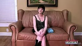 short haired cutie cora shares playful moments with her partner