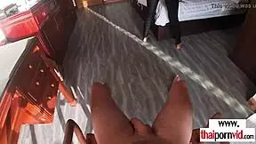 petite thai teen tests hotel bed with big cock 🍆😈