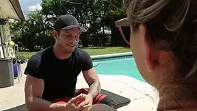 i climb on top stretching my pussy with stepbro's fat cock