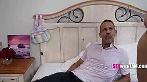 Blonde Teen 18+ Deepthroats Stepfather's Monster Cock Pov Shaved Hairless Gratitude