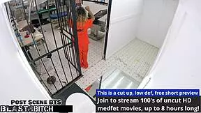 nurse latina kalani luana gags on cock then bent over hospital bed for cum blast