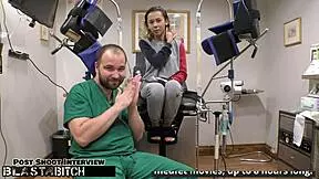 nurse latina kalani luana gags on cock then bent over hospital bed for cum blast