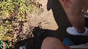 Whoa, petite Japanese teen deepthroats big cock then rides cowgirl in public cumshot! 🌳💦