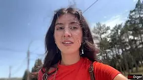 crazy girl sucks dick in bushes for huge public facial