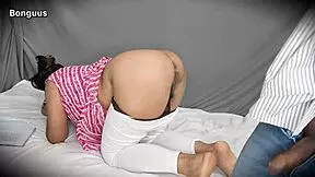 Stepdaughter finally fucks stepdad first time ever, bent over dripping wet! 🔥🍑💦