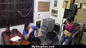 Natalie Porkman hides goods in bra caught bent over fucked hard?