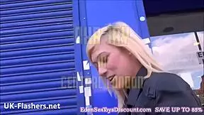 i expose sexy blonde axa jays flashing tits outdoors public