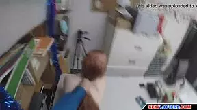 hey burglar babe, wanna redeem that redhead teen in the shop?