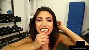 Frida Sante milks cock at gym for perfect workout tease