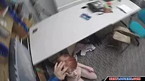 hey burglar babe, wanna redeem that redhead teen in the shop?