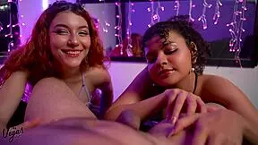 two 20yo sluts sallys vamp and diana marquez take turns sucking my husbands cock