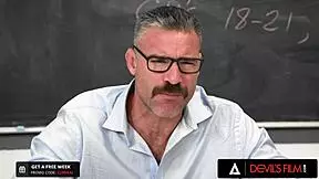 Wanna See This College Slut's Tight Pussy Ruined By Pervert Teacher's Huge Cock?