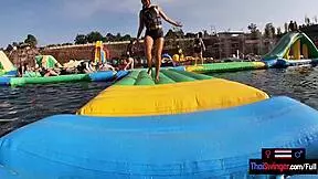 me n my asian teen gf sneekin fun at waterpark then boyfriend fucks her hard after 😩💦