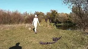 autumn the sporty cute milf frina strips naked outdoors plays badminton public doggystyle big ass natural tits pussy