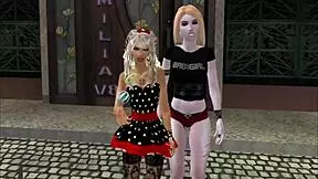 Watch this cute teen lesbian squirt orgasms outdoors in public—how risky!