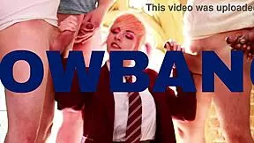 What if the blonde British student next door flashed her solo orgasm?