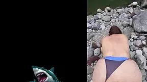 Hey check out this Venezuelan stepmom fucking raw by the river