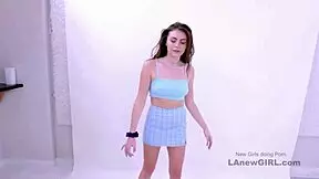 beautiful brunette model strips and gets fucked hard during casting interview on sofa