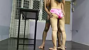 sneakin around fuckin my friend's wife bent over the desk... risky!