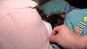 tiny japanese girl with small tits and fat ass strips underwear after gymnastics class