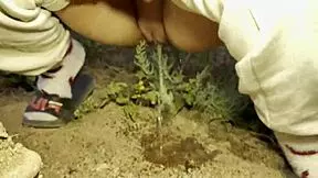Watch Me Piss in Nature Then Wipe Pussy with Toilet Paper!