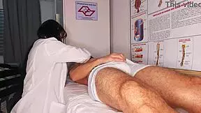 Nurse and Hot Latina Watch Patient's Monster Cock Erection!