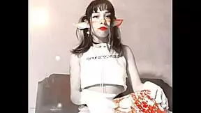 Bonneyuwu Elf Cosplay Petite Latina Flashes Panties at Stepdad