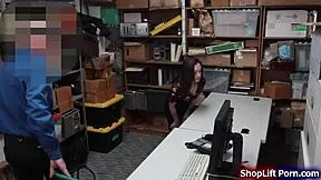 Police Officer Pounds Shoplifting Teen's Tight Pussy Hard