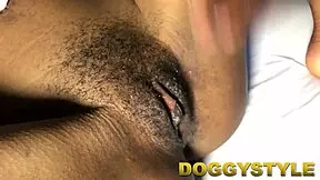 dude she shifted her panties aside to fuck wet chubby pussy in hotel room