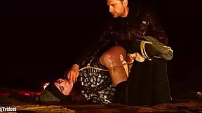 brooke johnson tied up in desert night for intense training from real domination documentary