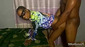 Sexy petite ebony stepsister craves my cock deep inside her tight pussy before bed