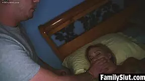 stepsis bends over tight pussy for bro's hard doggystyle pounding