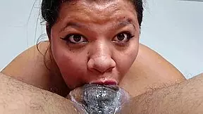 bbw ebony teases her fat lips ready for sloppy deepthroat 69 rough blowjob cum extreme first part