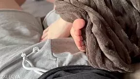 Hot Blonde Babe Fingers Huge Ass and Tits Before Cum in Mouth Creampie During Netflix Massage Casting