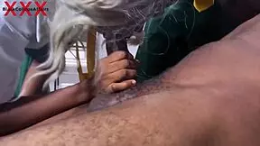 Homemade threesome where horny black teacher bends over big ass for monster cock doggystyle then squirts hard.