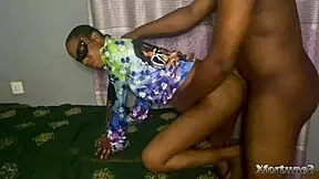 Sexy petite ebony stepsister craves my cock deep inside her tight pussy before bed