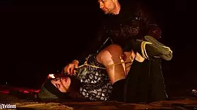 brooke johnson tied up in desert night for intense training from real domination documentary